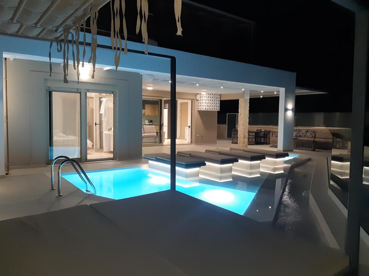 Luxury Villa Dioskouroi Eco Pool & Jacuzzi Kalyves Exterior photo